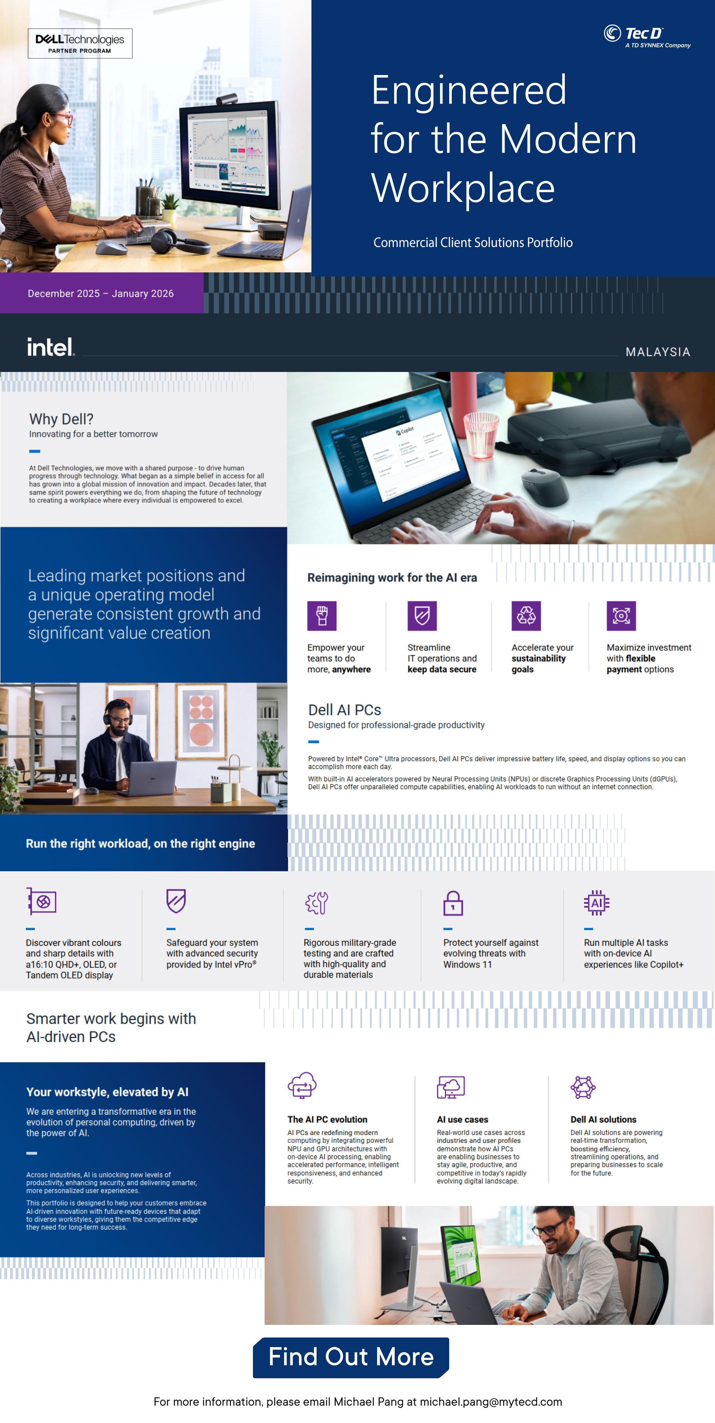 DELL and INTEL answered to users needs in the growing demand of AI uses in our daily operations. Smarter work begins with AI-driven PCs by DELL and INTEL.